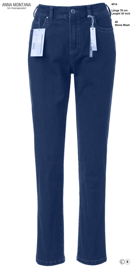 Dora 4014 Normallang  Hosen/Jeans mit kleinem seitlichen Gummizug am Bund bis Größe 50 / ANNA MONTANA